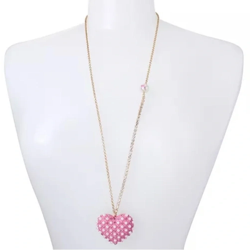 Betsey Johnson Heart ❤️ Pendant Long Necklace Size OS - Picture 2 of 6